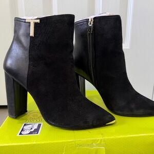 Ted Baker Inala suede and leather booties, size 8.5/39